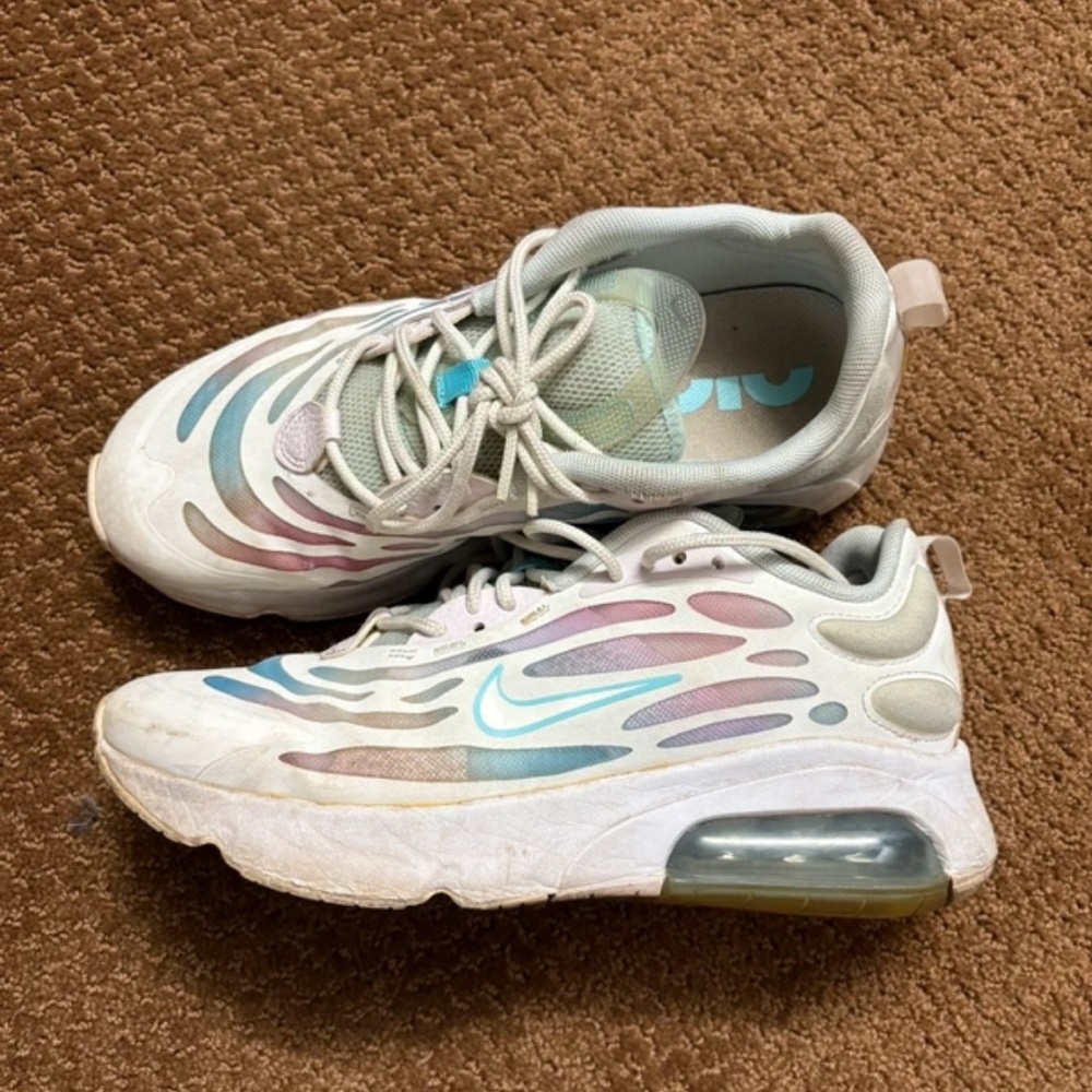 Nike White and Pastel Air Max Sneakers